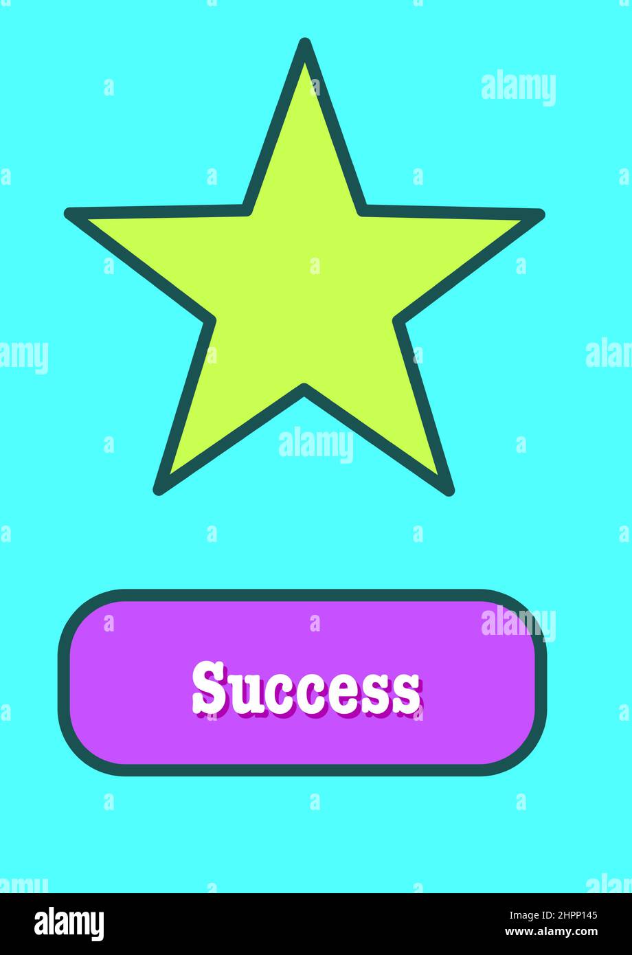 Concept of success with a gold star Stock Vector