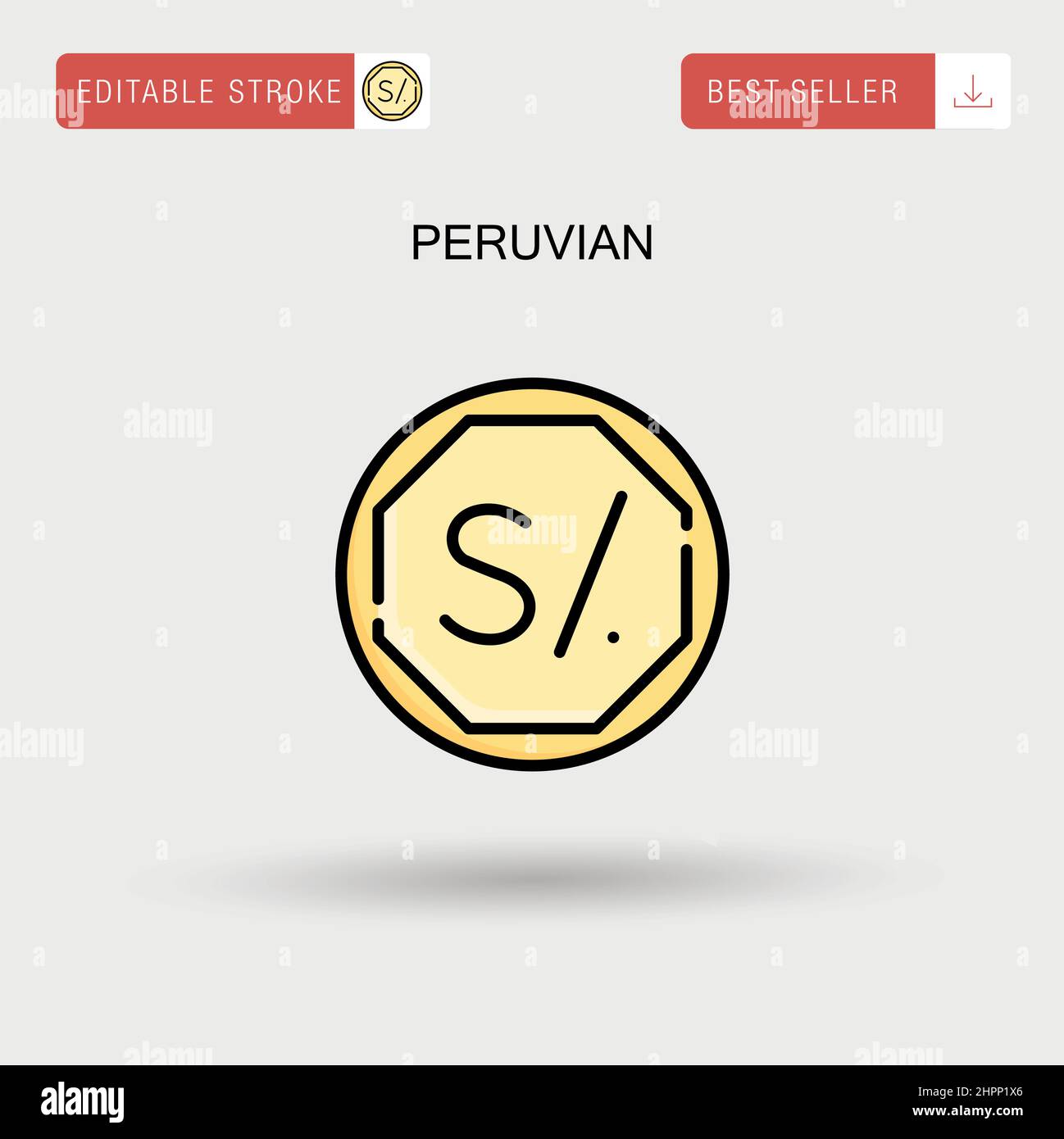Peruvian Simple vector icon. Stock Vector
