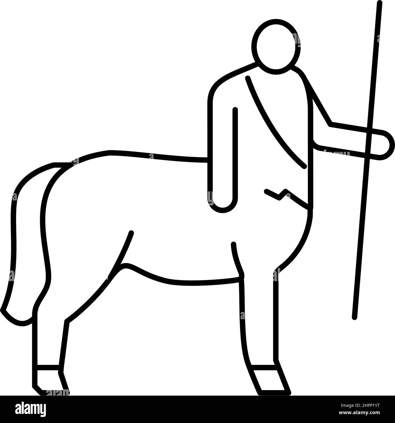 centaur ancient greece line icon vector illustration Stock Vector