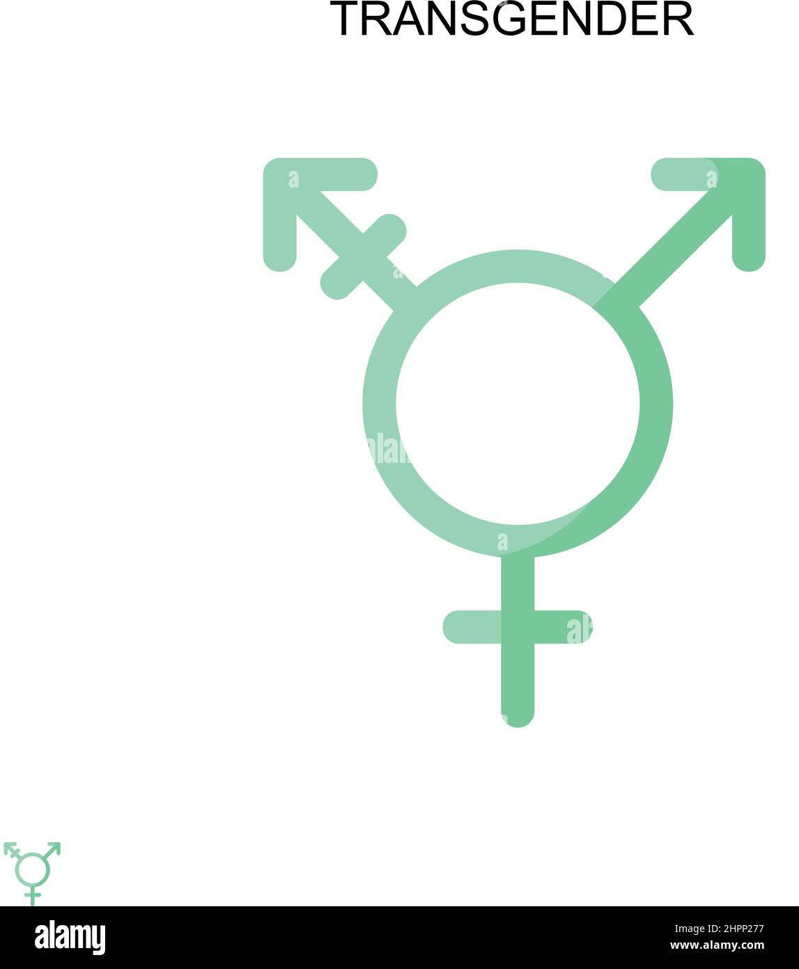 Transgender Simple vector icon. Illustration symbol design template for web mobile UI element. Stock Vector