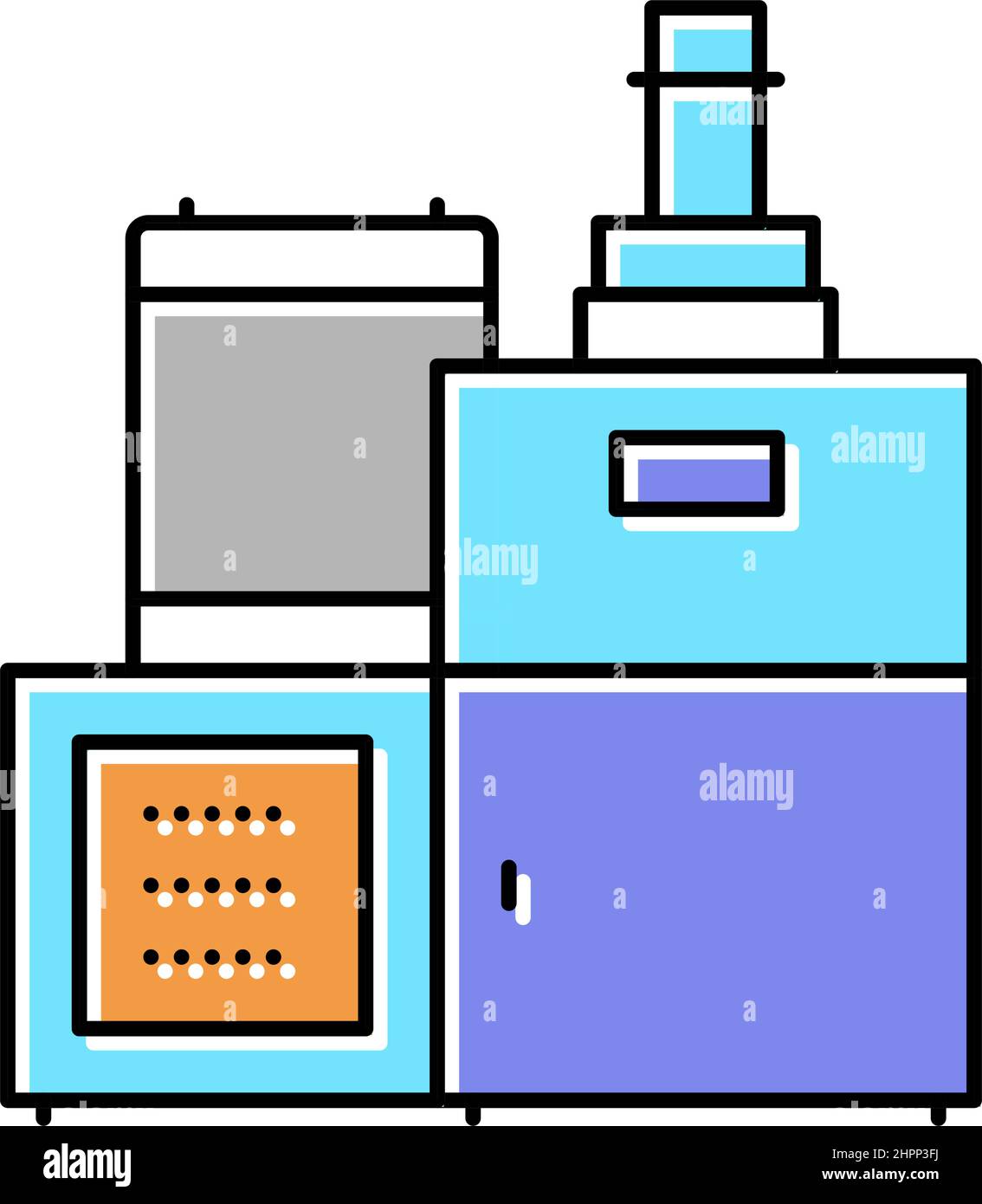 chocolate industry machine color icon vector illustration Stock Vector ...