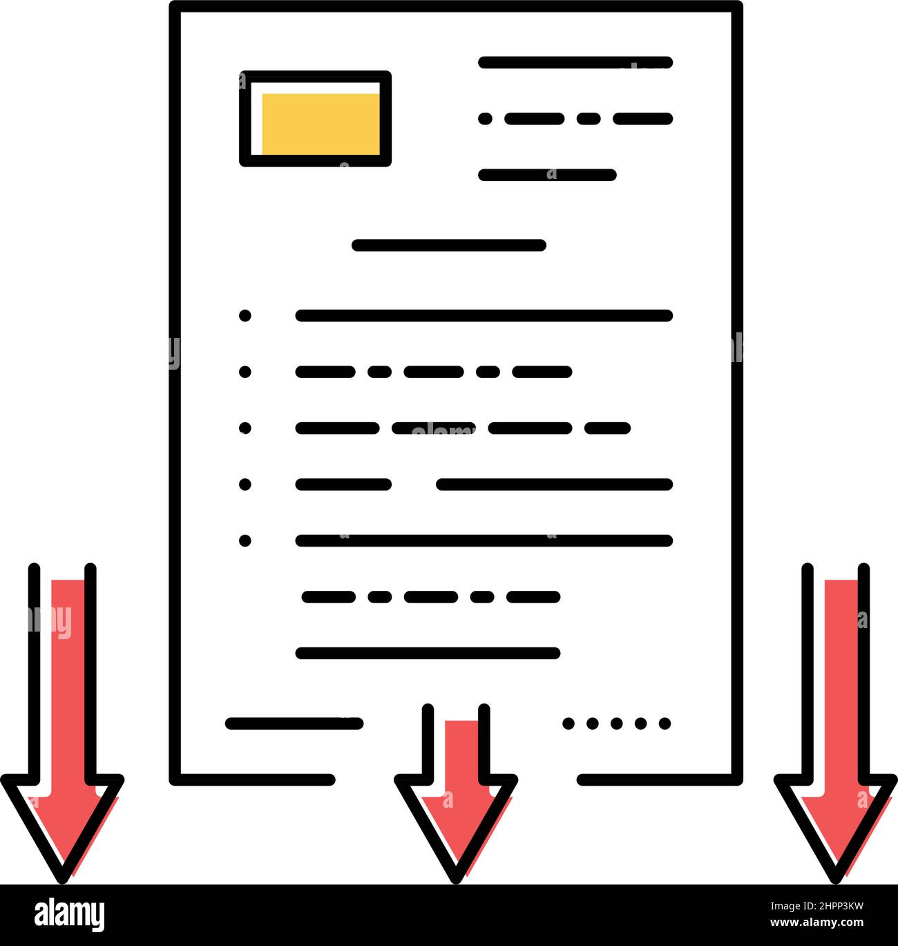 lawsuit document color icon vector illustration Stock Vector Image ...