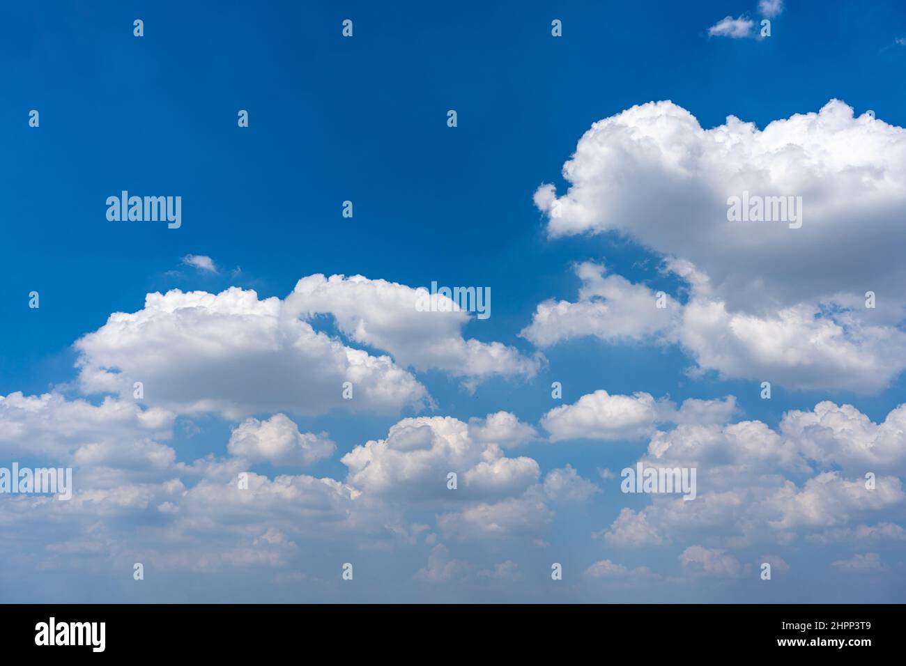 Blue sky with white clouds for natural background Stock Photo - Alamy