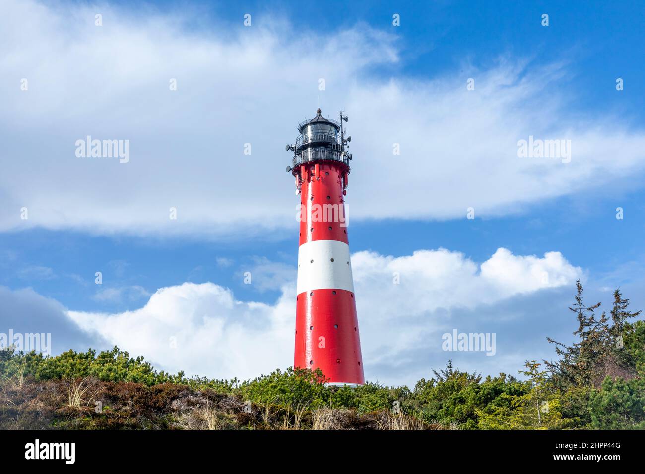 lighthouse of Hoernum on Sylt island, Germany. Landmark, tourist ...
