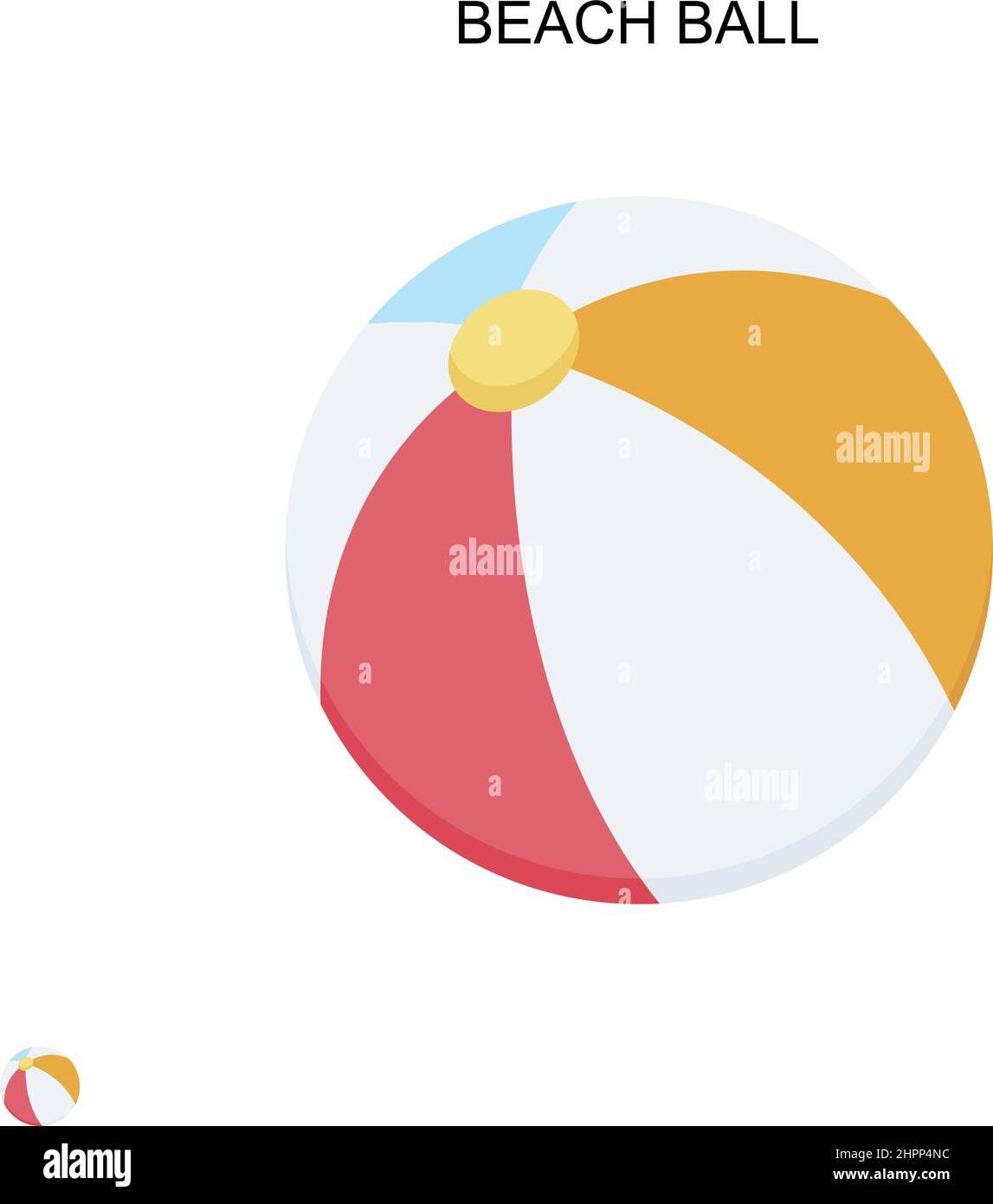 Beach ball Simple vector icon. Illustration symbol design template for web mobile UI element