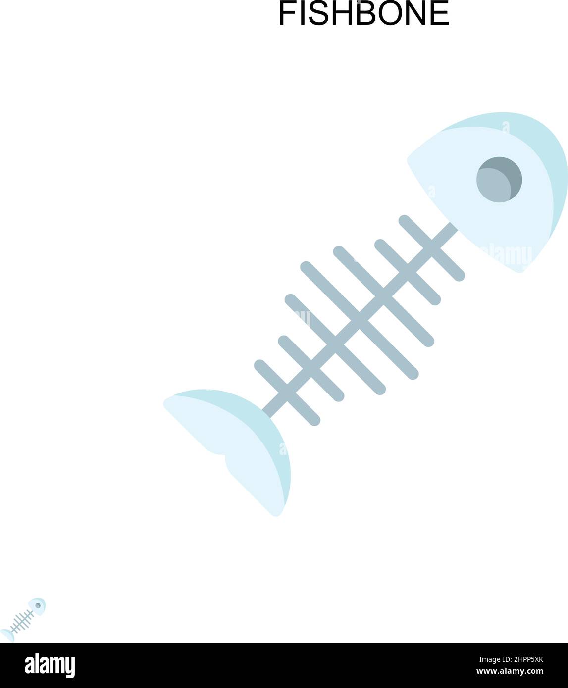 Fishbone Simple vector icon. Illustration symbol design template for ...