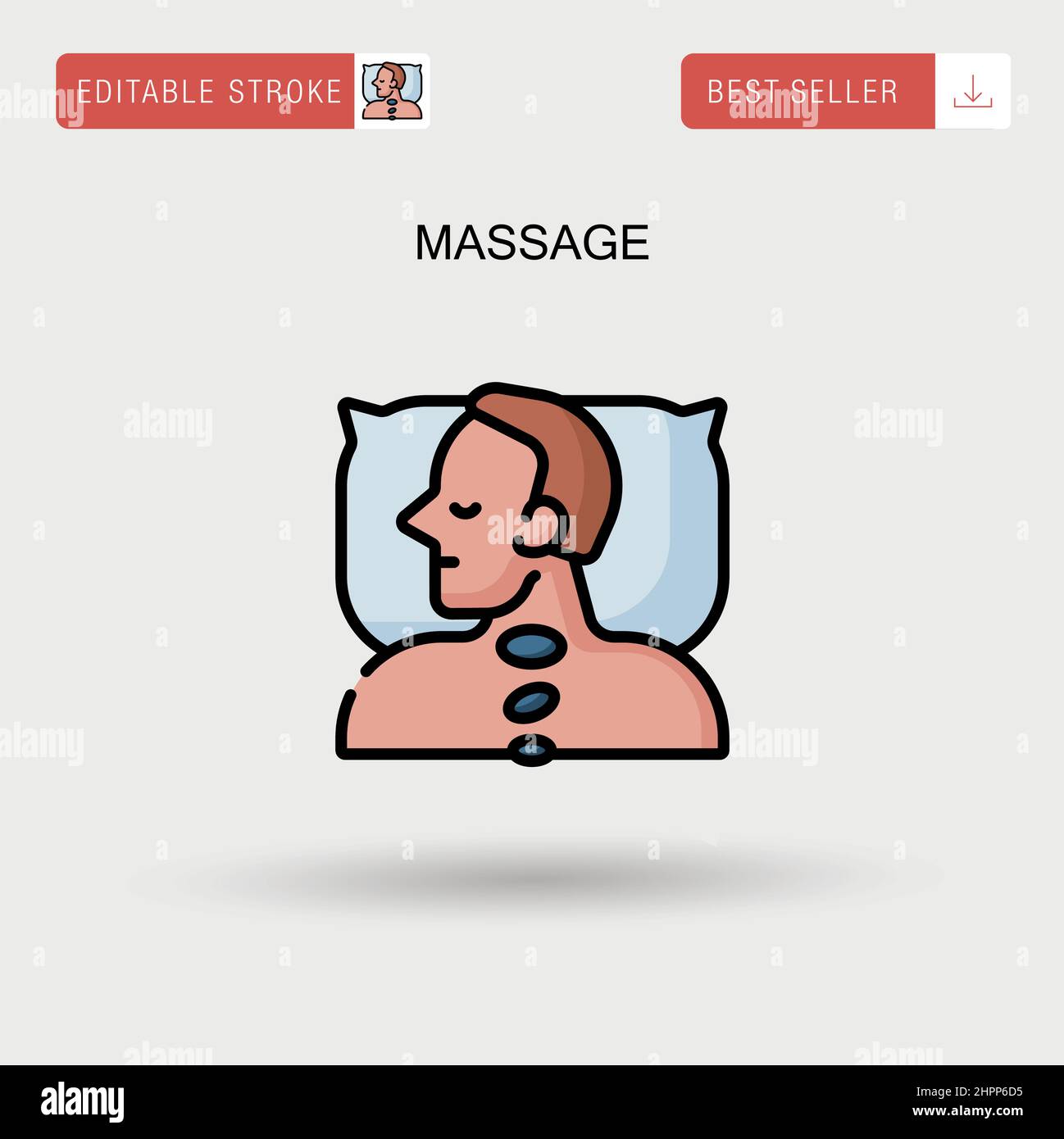 Massage Simple vector icon Stock Vector Image &amp; Art - Alamy
