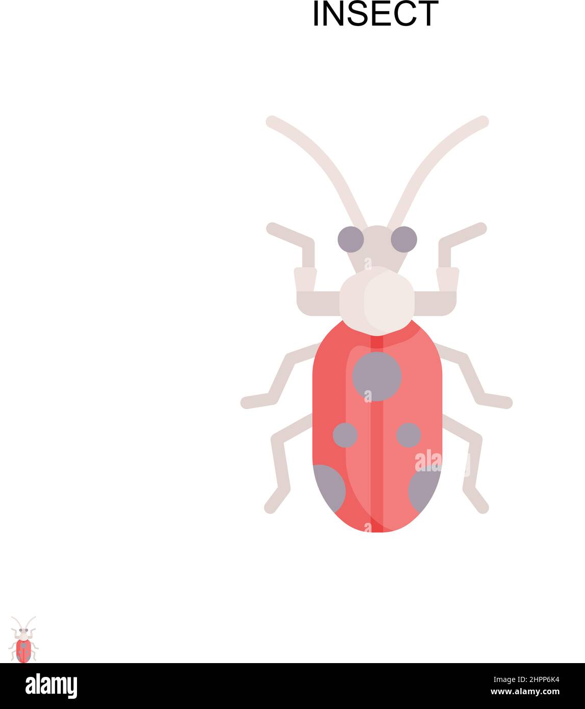 Insect Simple vector icon. Illustration symbol design template for web ...