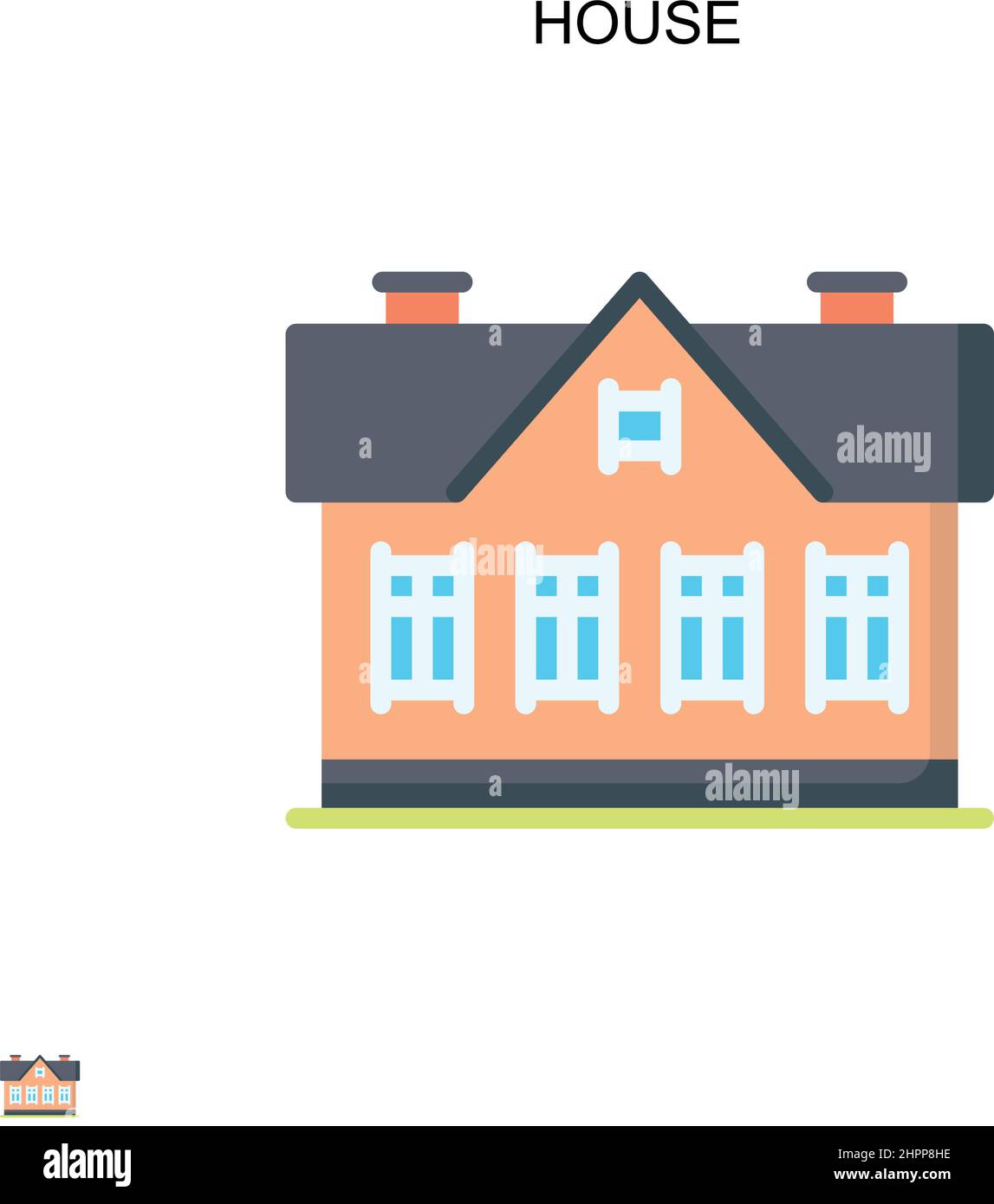 Beautiful house exterior icon vector Stock Vector Images - Alamy