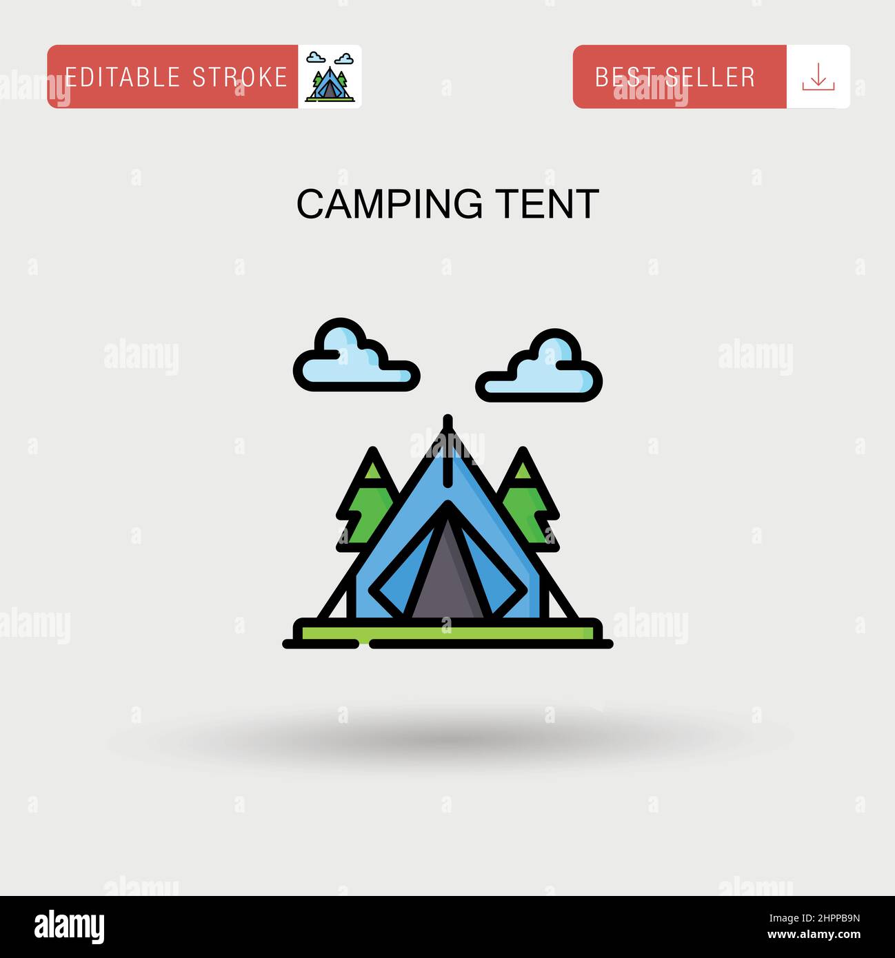 Camping tent Simple vector icon Stock Vector Image & Art - Alamy