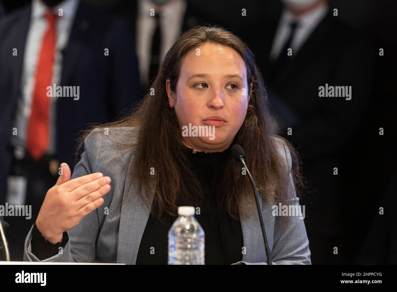 New York, NY February 22, 2022 Commissioner Jackie Bray speaks