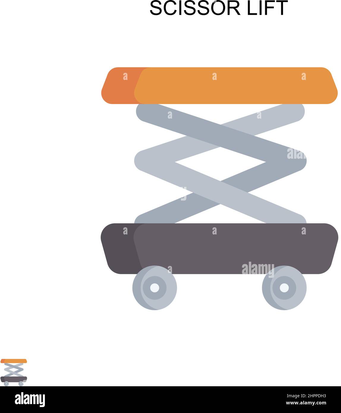 Scissor lift Simple vector icon. Illustration symbol design template for web mobile UI element. Stock Vector