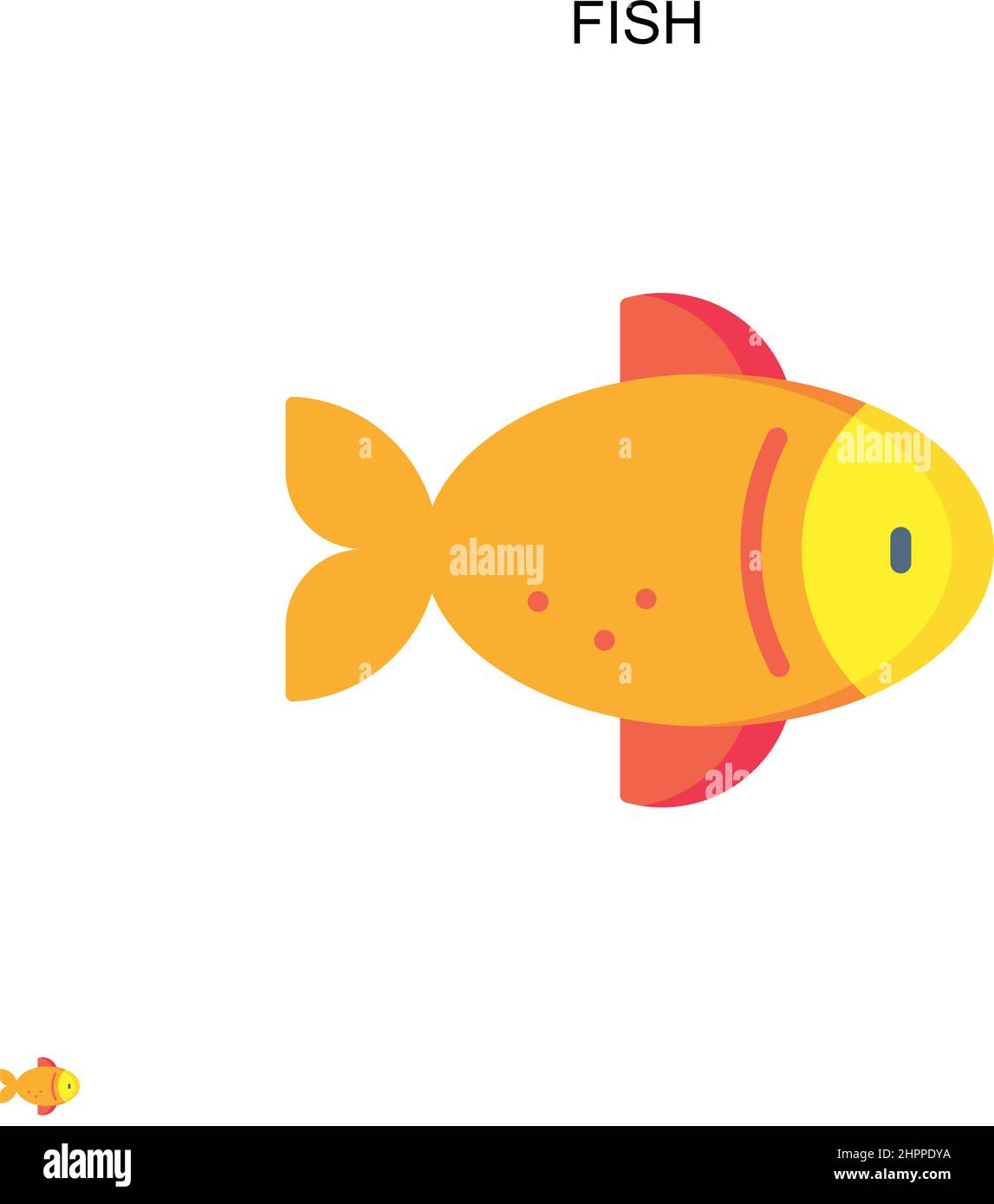 Fish Simple vector icon. Illustration symbol design template for web ...