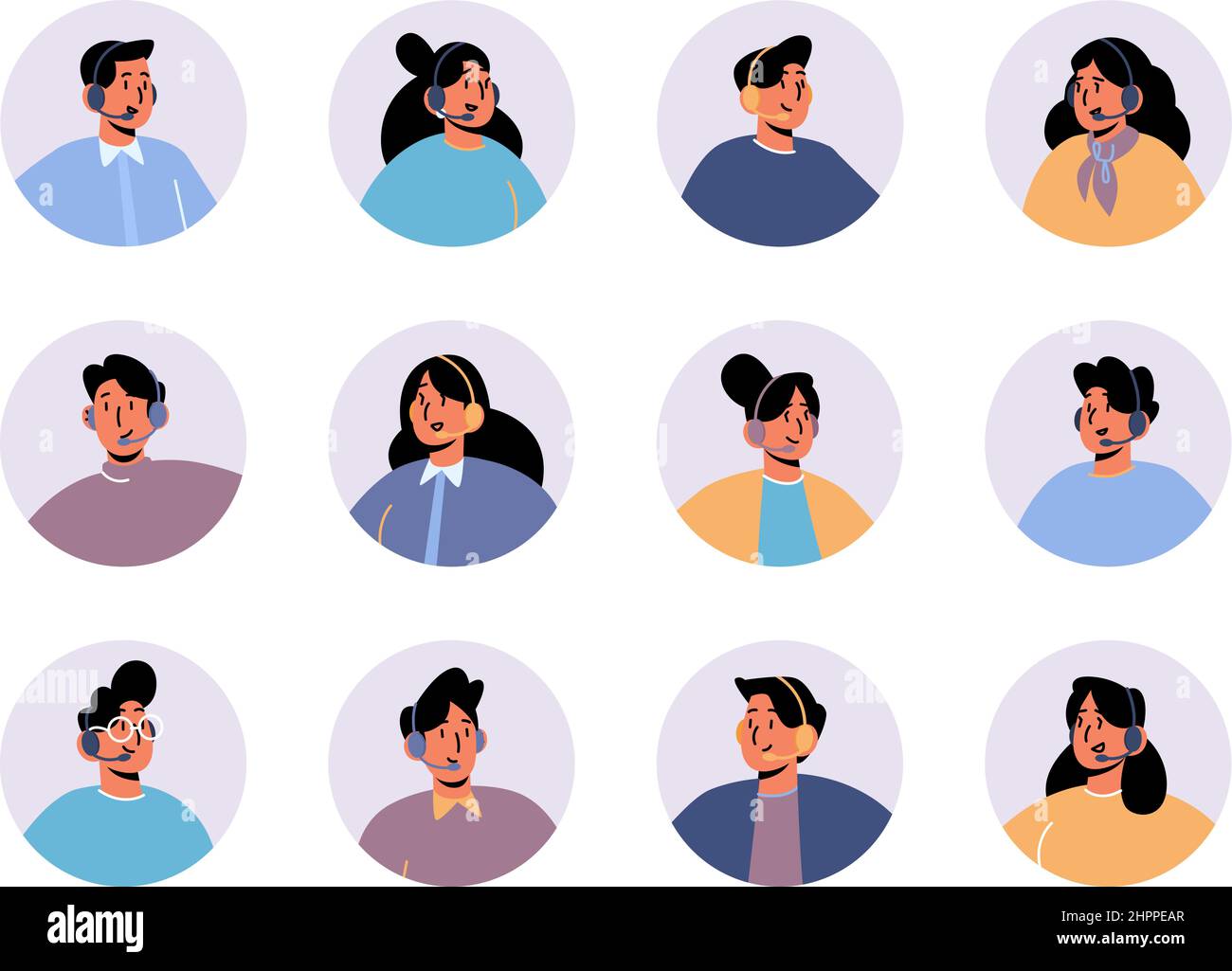 Call center agent avatar vector hi-res stock photography and 