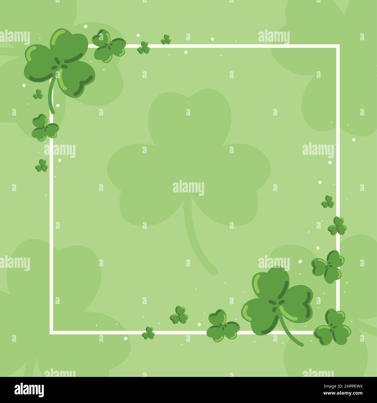 green banner with clovers Stock Vector Image & Art - Alamy