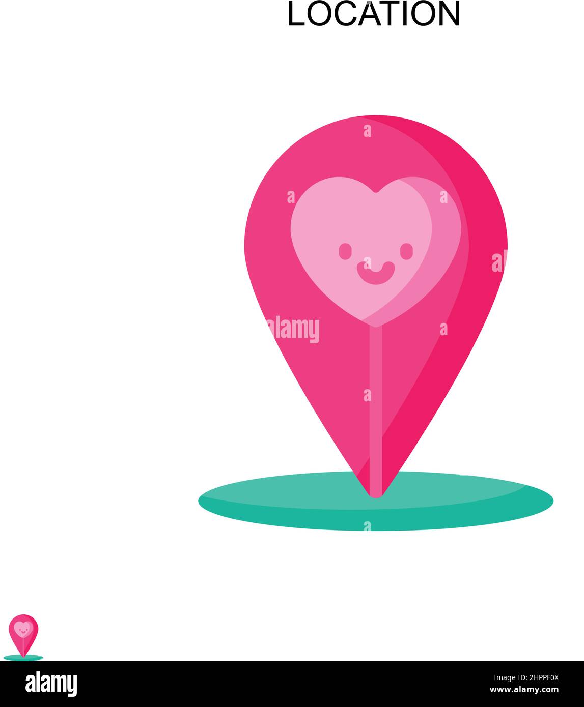 Location Simple vector icon. Illustration symbol design template for ...