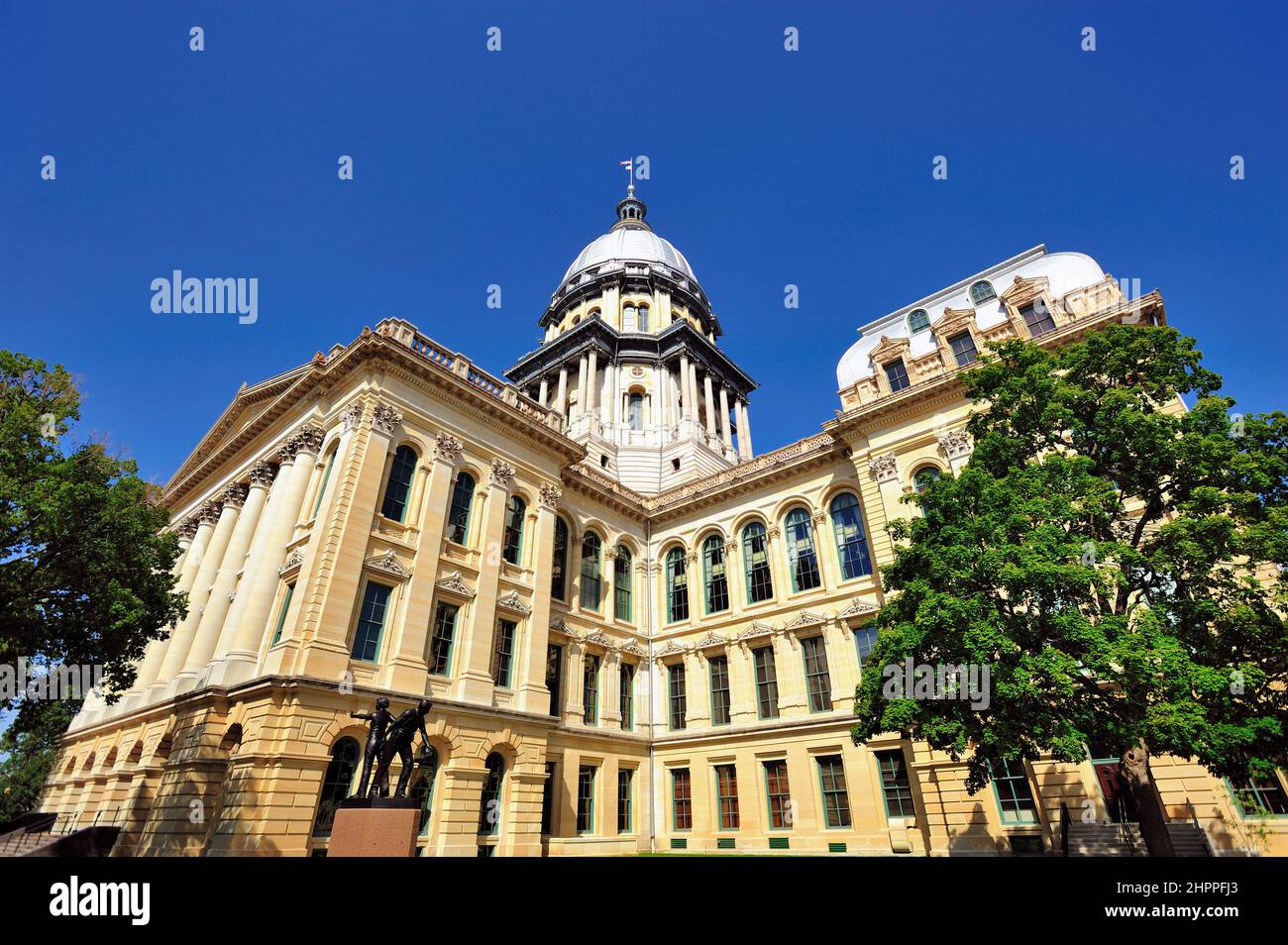 Springfield, Illinois, USA. The Illinois State Capitol Building built in the capitol is in the French Renaissance architectural style. Stock Photo