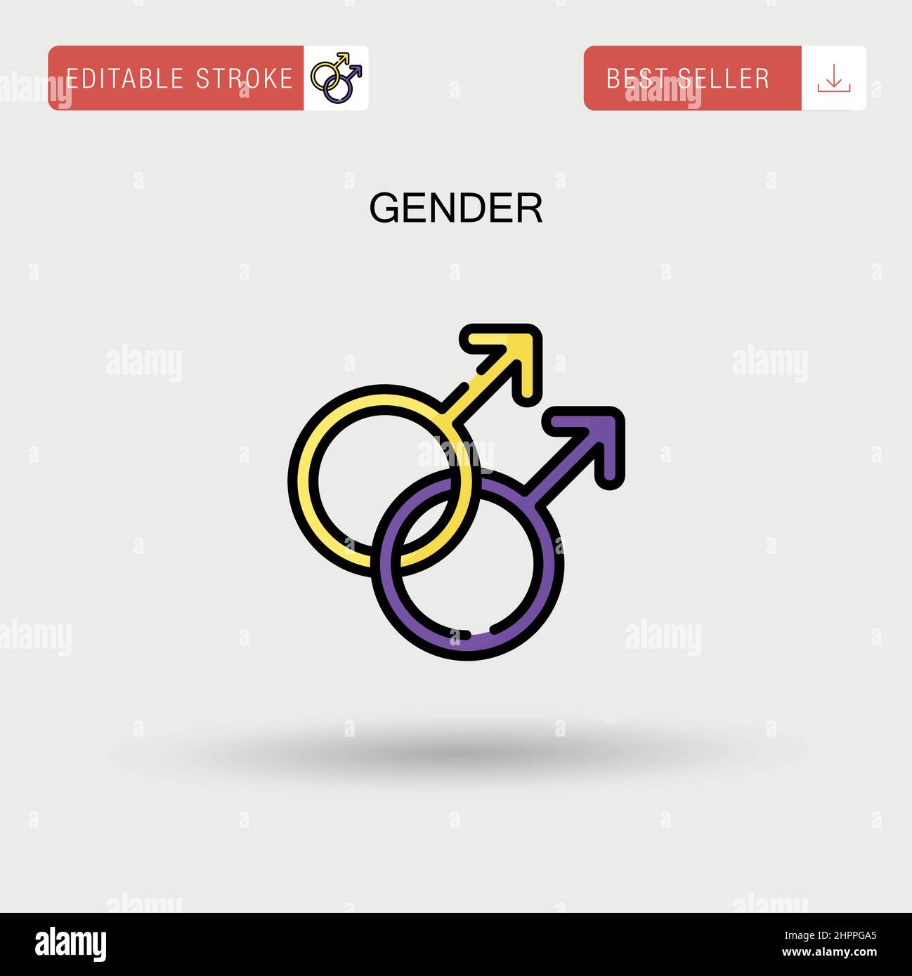 Gender Simple vector icon. Stock Vector
