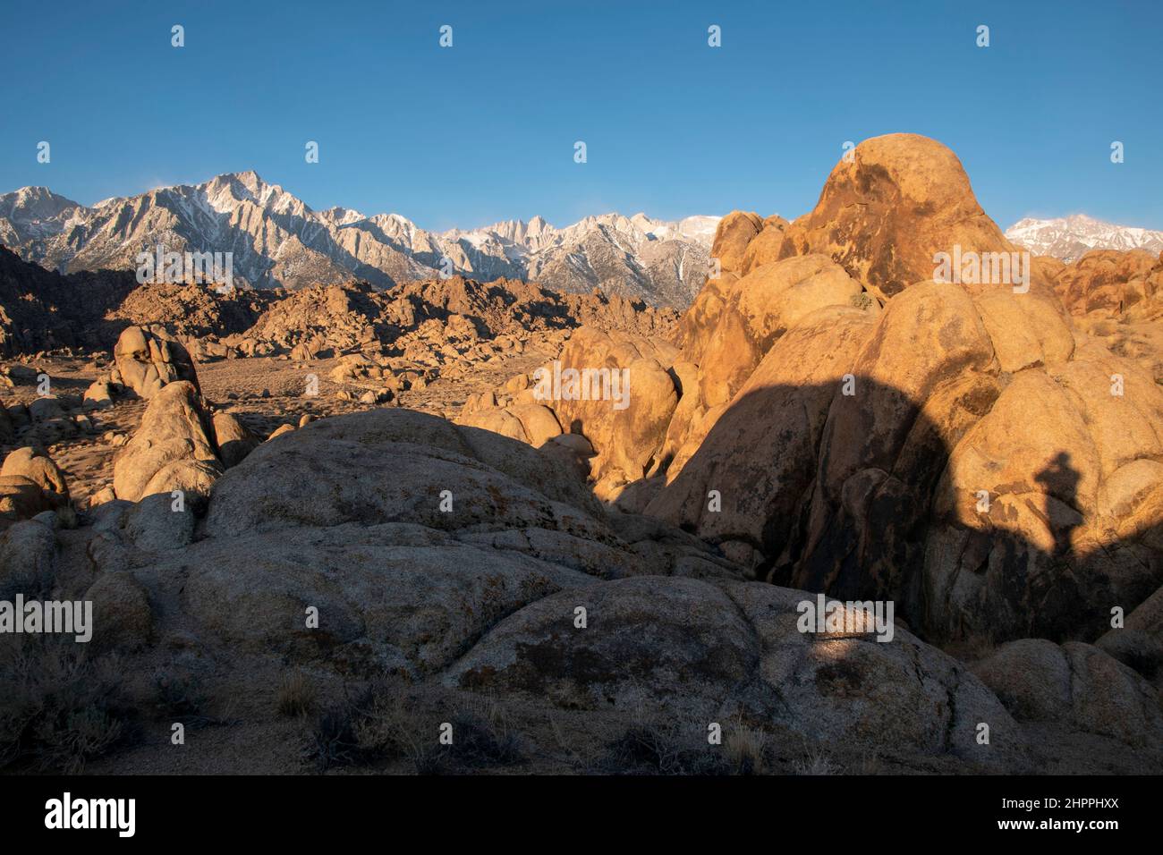 Mt. Whitney, the tallest mountain peak in the lower 48 states, stands