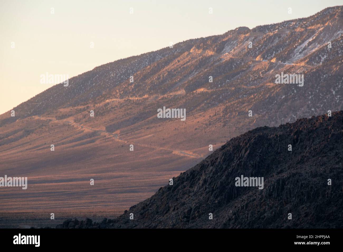 Mt. Whitney, the tallest mountain peak in the lower 48 states, stands