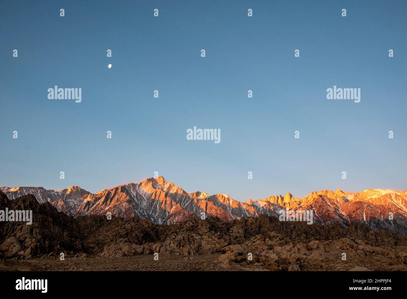 Mt. Whitney, the tallest mountain peak in the lower 48 states, stands