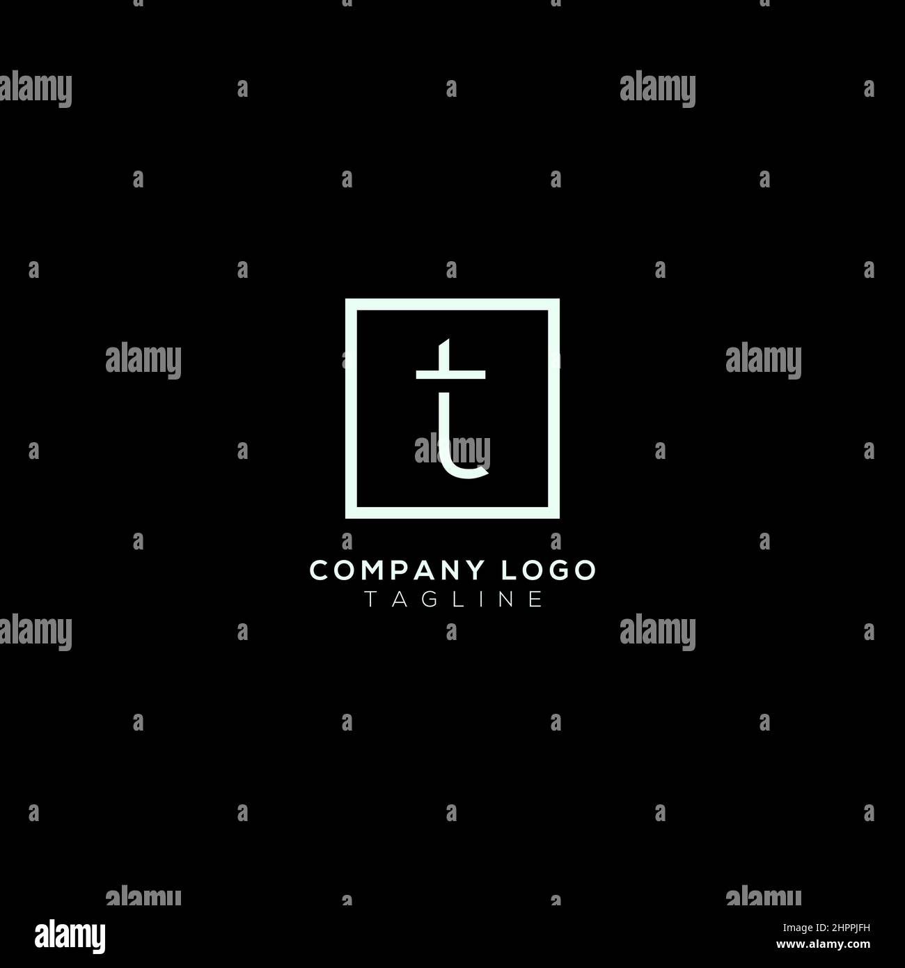 Alphabet T initial letter minimal icon logo Stock Vector
