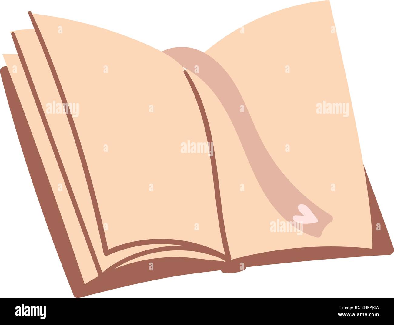 Open book with a bookmark. Vector illustration in a flat style Stock ...