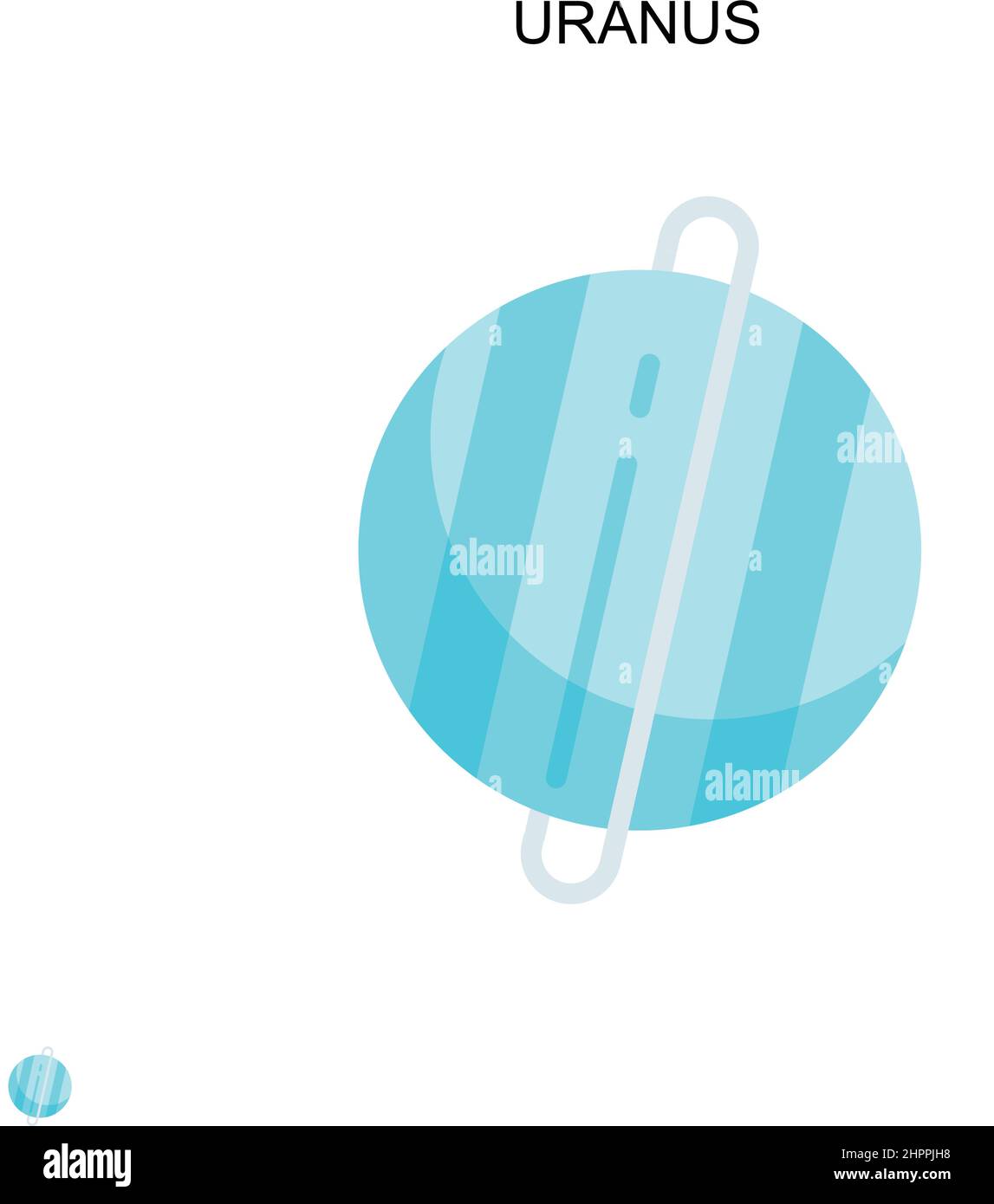 Uranus Simple vector icon. Illustration symbol design template for web mobile UI element. Stock Vector