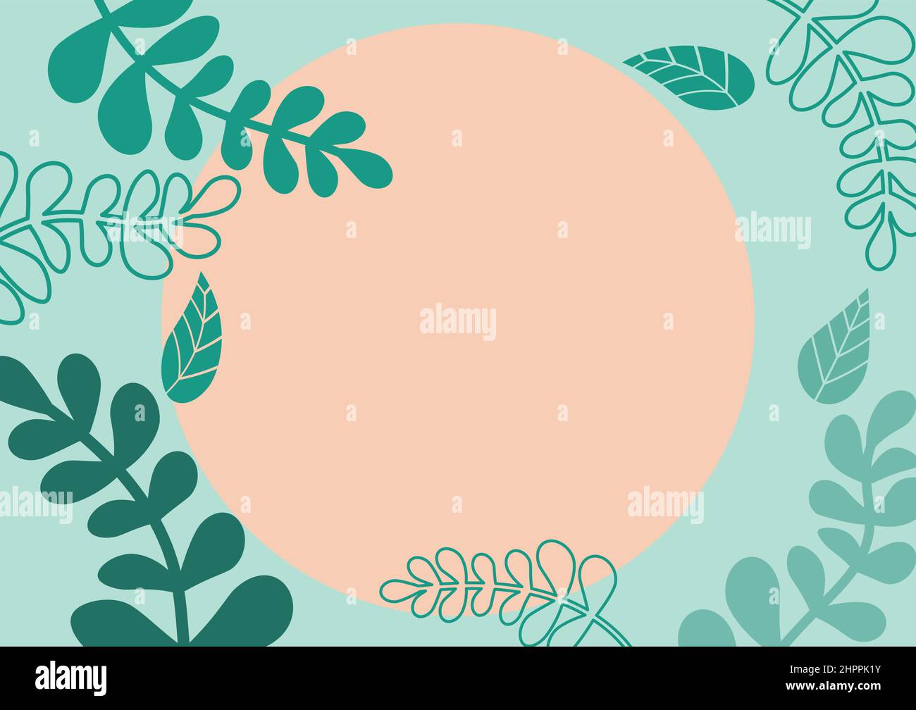 Abstract nature background with green leaves. Vector illustration Stock ...