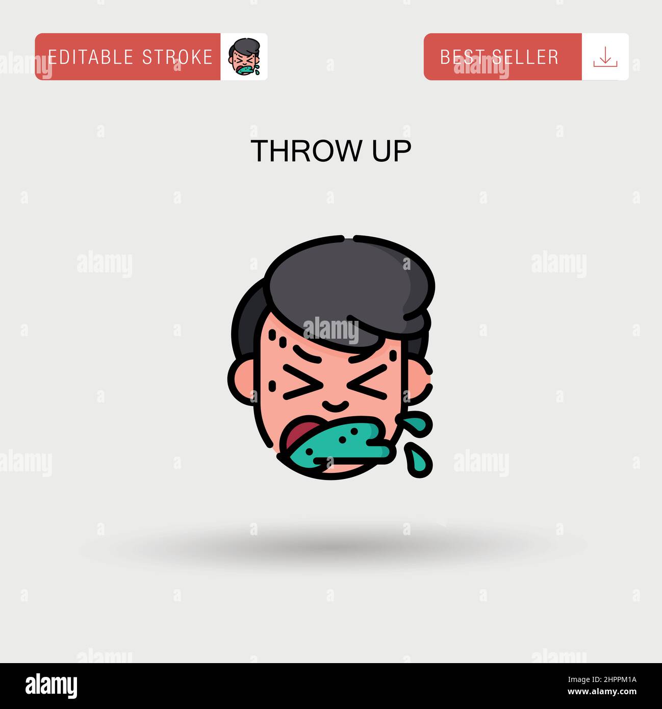 Throw up Simple vector icon Stock Vector Image & Art Alamy