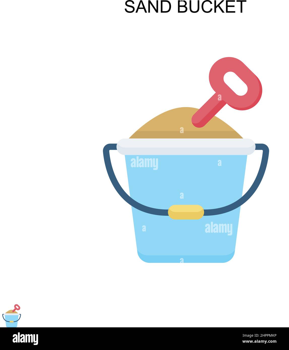Sand bucket Simple vector icon. Illustration symbol design template for
