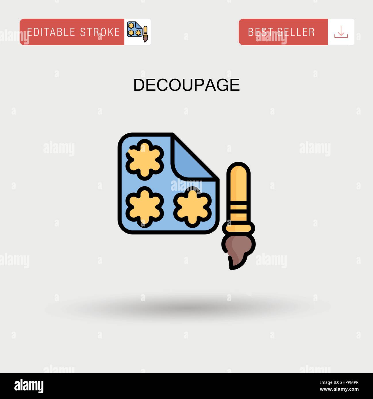 Decoupage Simple vector icon Stock Vector Image & Art - Alamy
