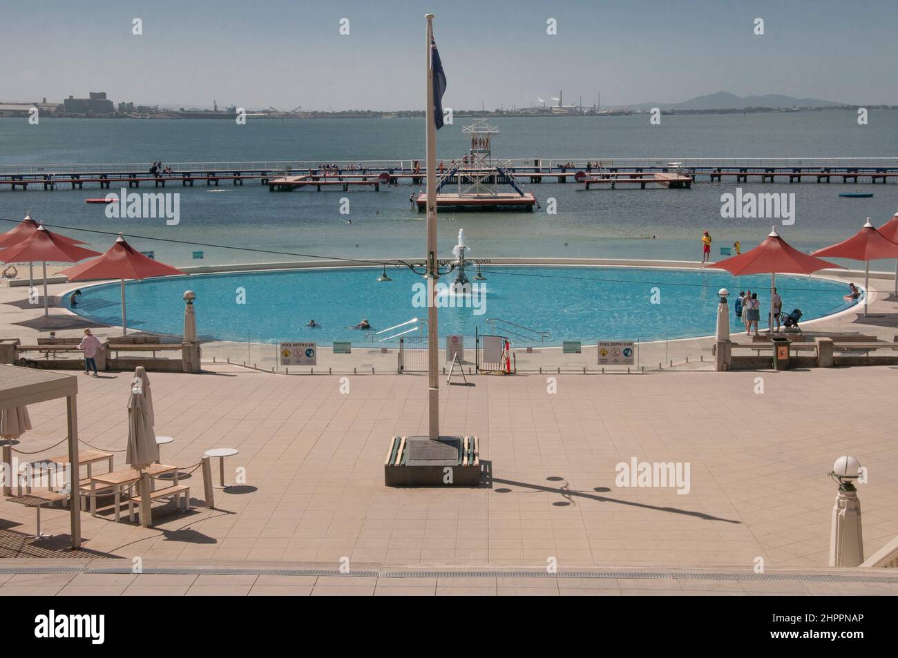 Wading pool and 1930s sea bath at Eastern Beach Reserve, Geelong
