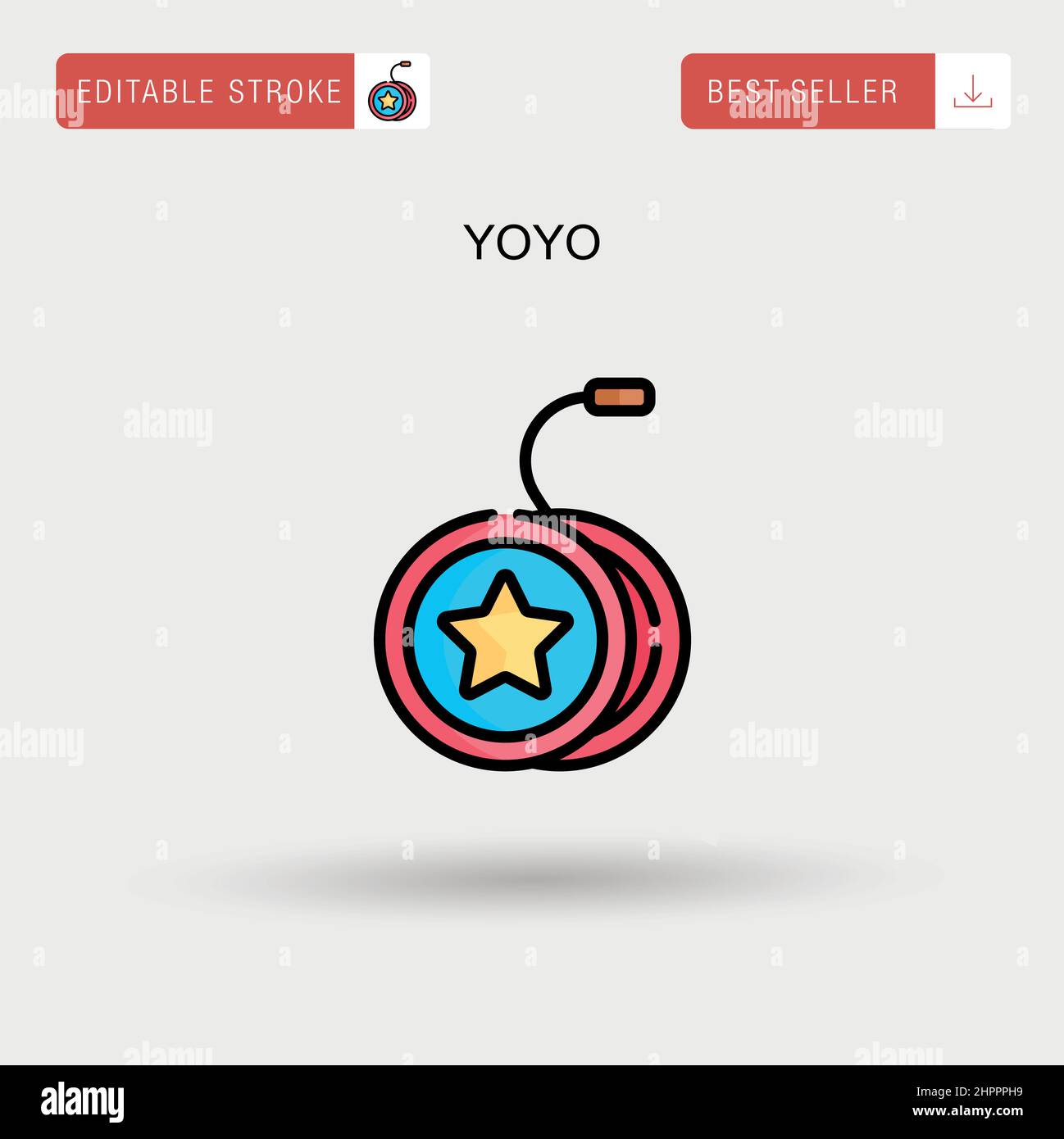 Niño jugando yoyo Imagen Vector de stock - Alamy