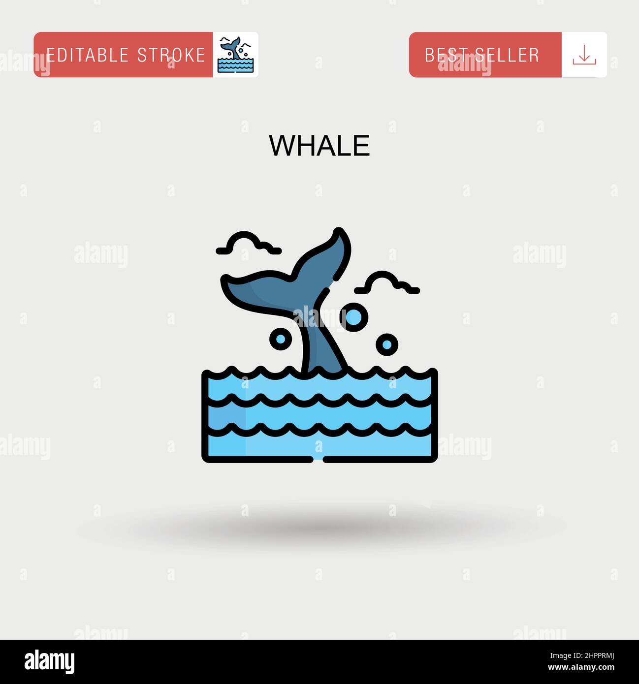 Whale Simple vector icon Stock Vector Image & Art - Alamy