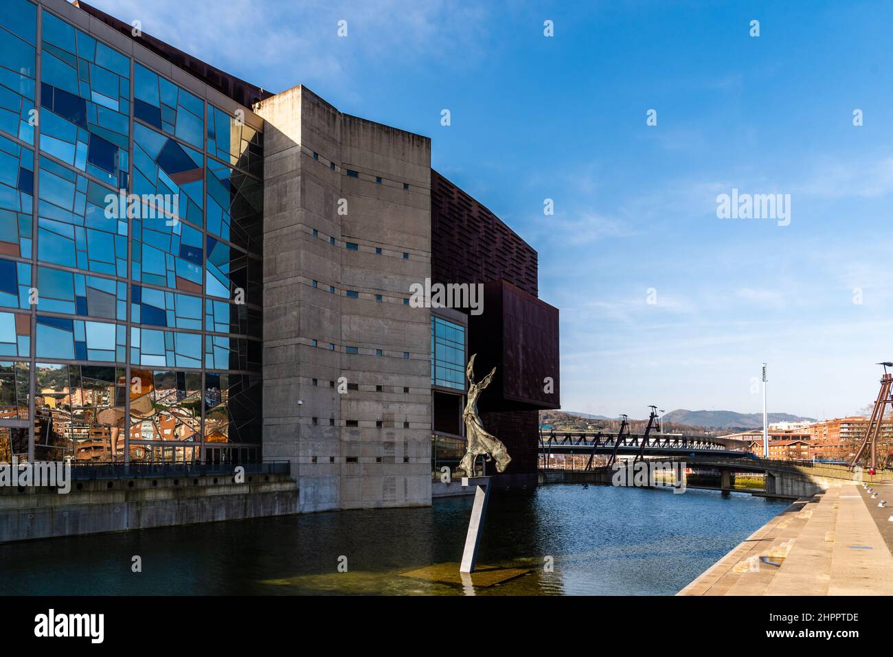 Bilbao, Spain - February 13, 2022: Exterior view of Euskalduna ...