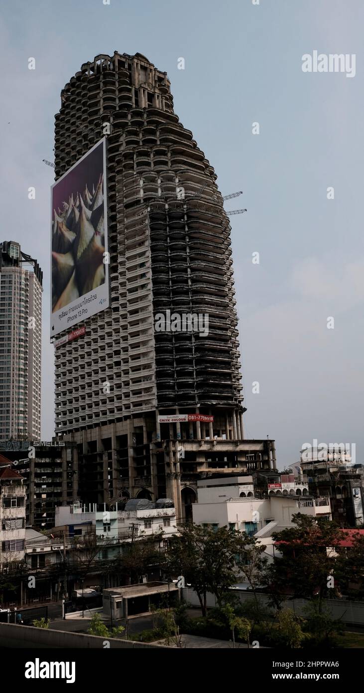 Sathorn Unique Tower is an Abandoned Unfinished Skyscraper aka The Ghost Tower Charoen Krung