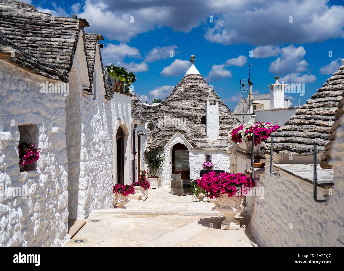 Italy. Apulia. Alberobello, trulli, typical houses Stock Photo