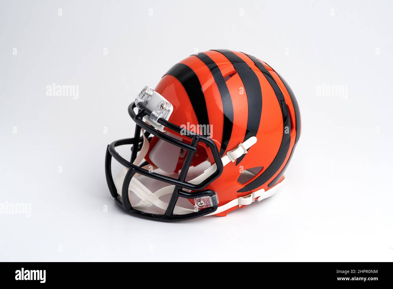 Cincinnati Bengals NFL team helmet isolated on white background Stock Photo  - Alamy