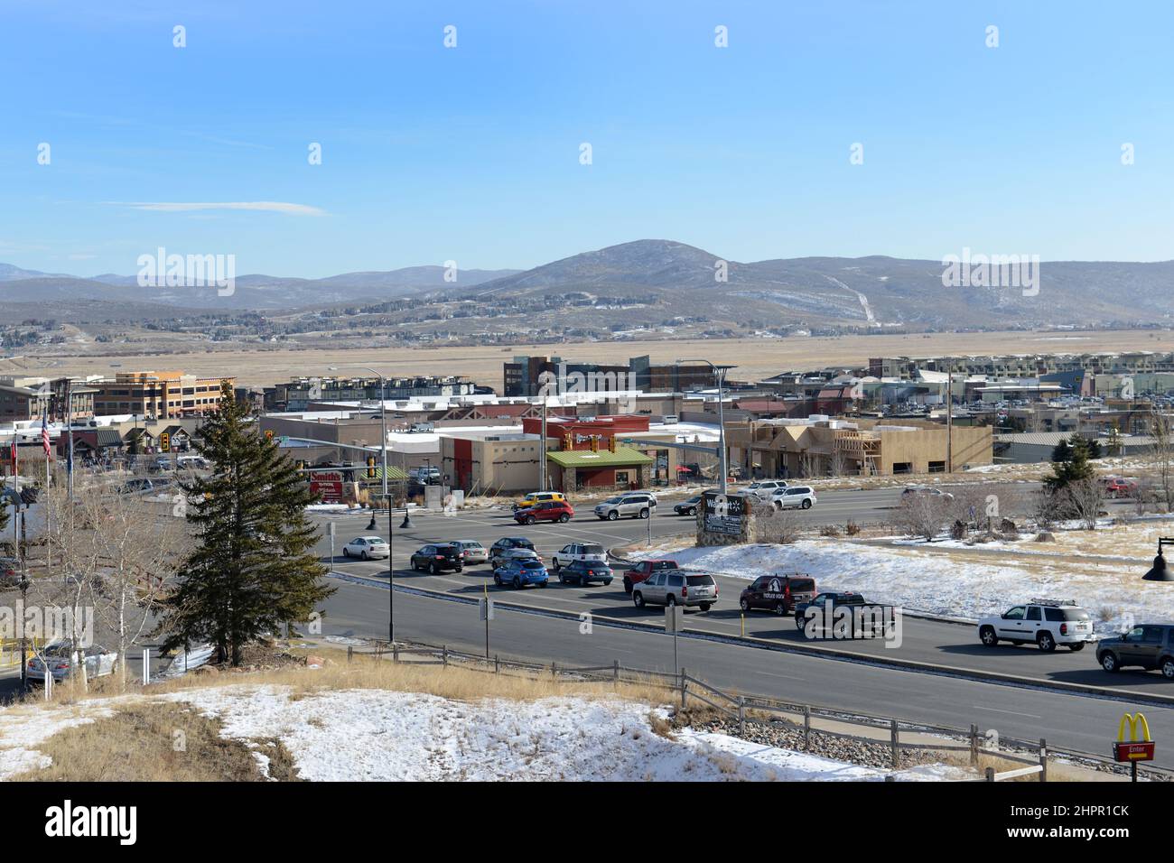 Kimball Plaza shopping center at Kimball Junction in Utah, USA Stock