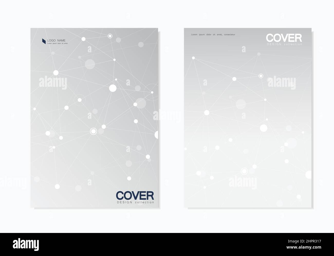 Brochure template design. Abstract connect polygonal network background ...
