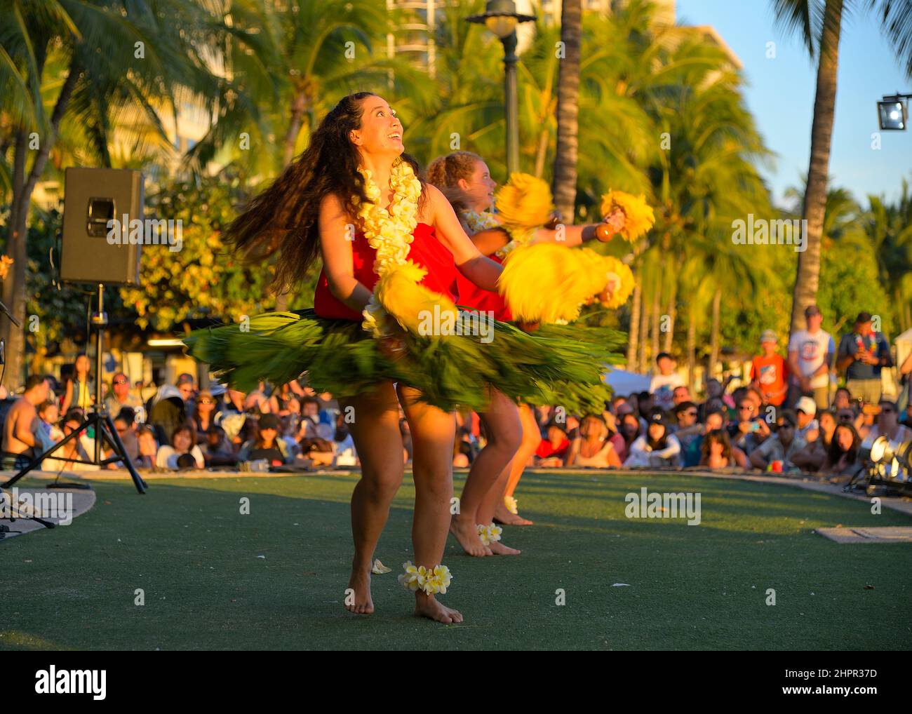 Scenic impressions from renowned Waikiki beach in Honolulu, Oahu HI