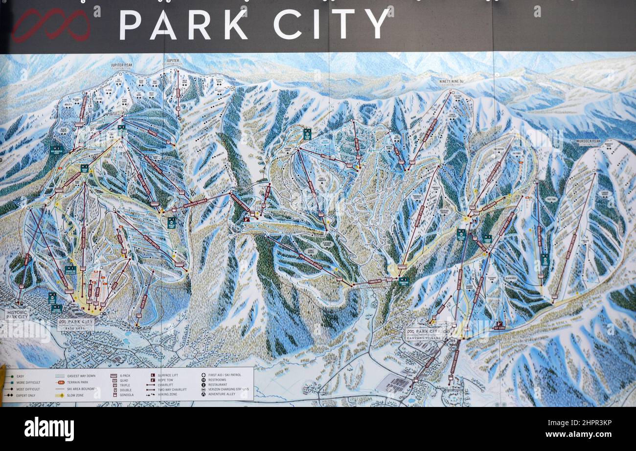 Mountain High Resort Map Page 2 - Ski Map Resort High Resolution Stock Photography And Images - Alamy