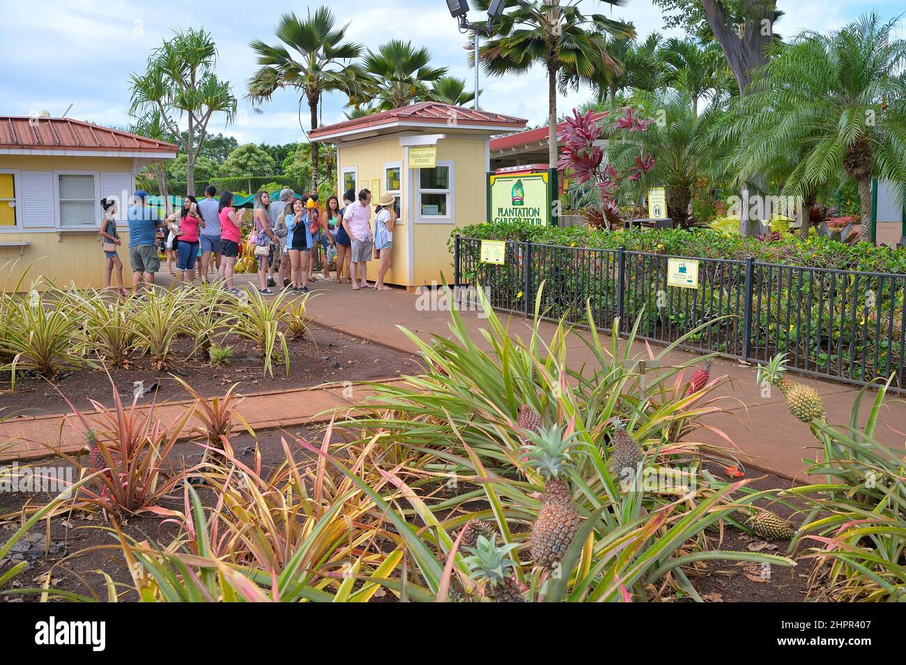 The historic Dole pineapple plantation in Wahiawa, Oahu HI Stock Photo