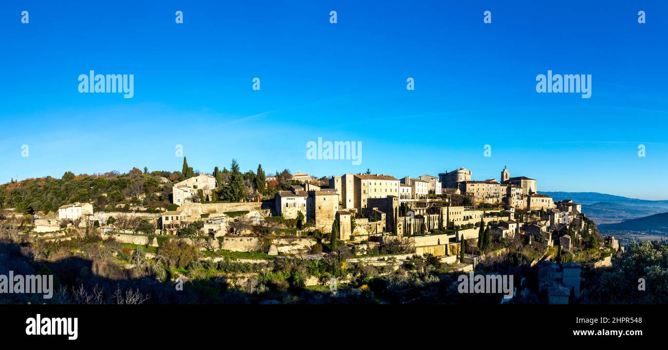 panorama of medieval town of Gordes, Provence. France Stock Photo Alamy