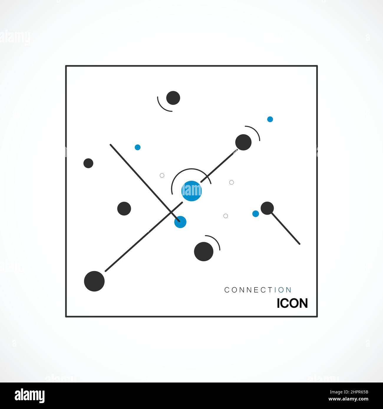 Lines background dots with connections for your design. Molecule and communication background. Vector illustration Stock Vector