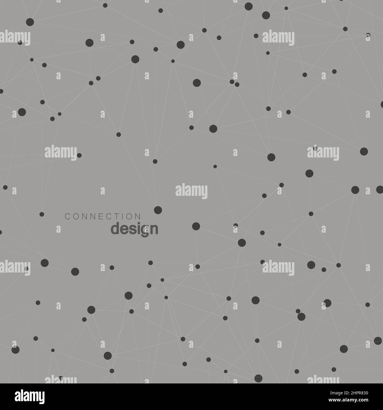 Abstract connect polygonal network background with dots and lines Stock ...