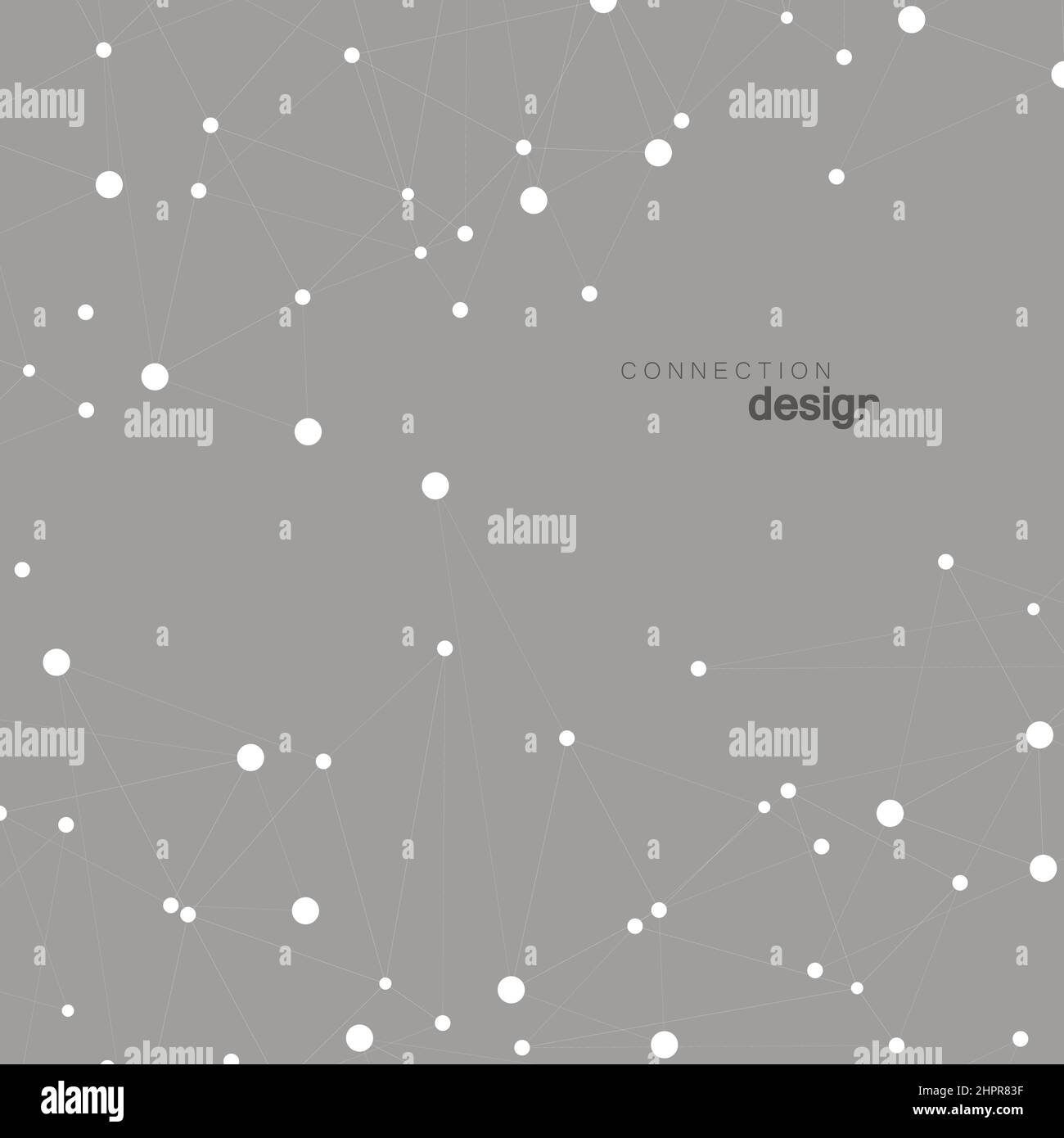 Abstract connect polygonal network background with dots and lines Stock ...