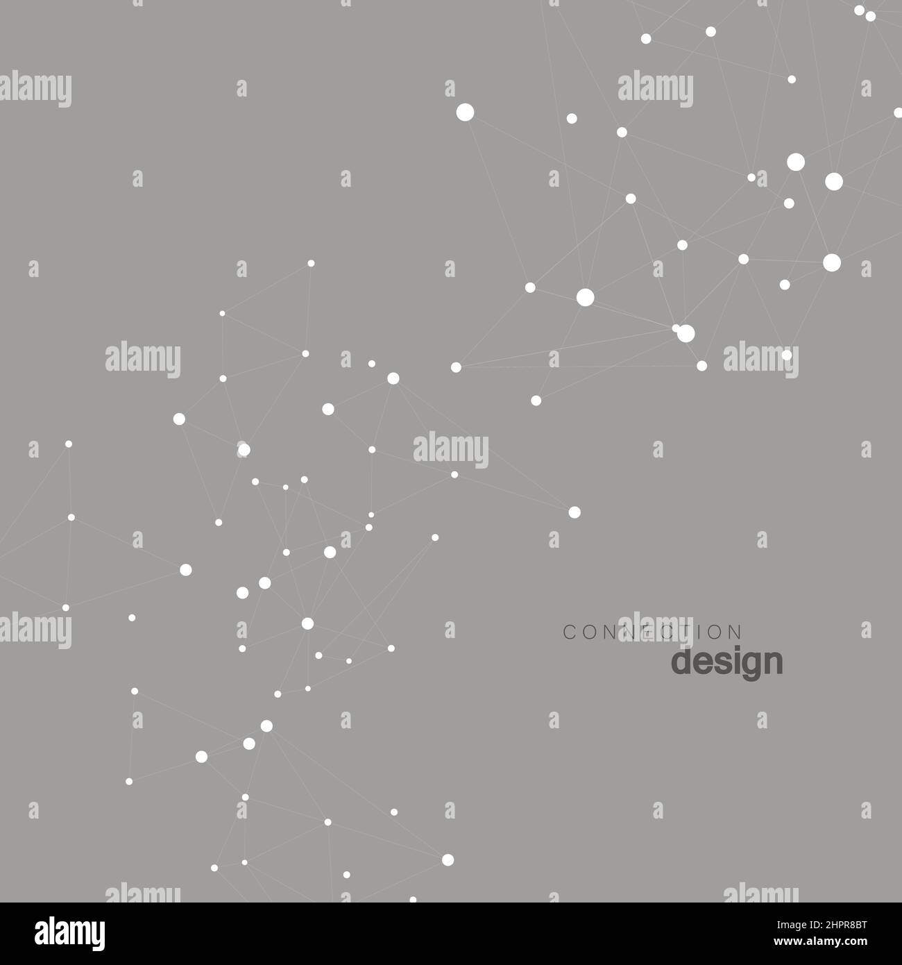 Abstract connect polygonal network background with dots and lines Stock ...