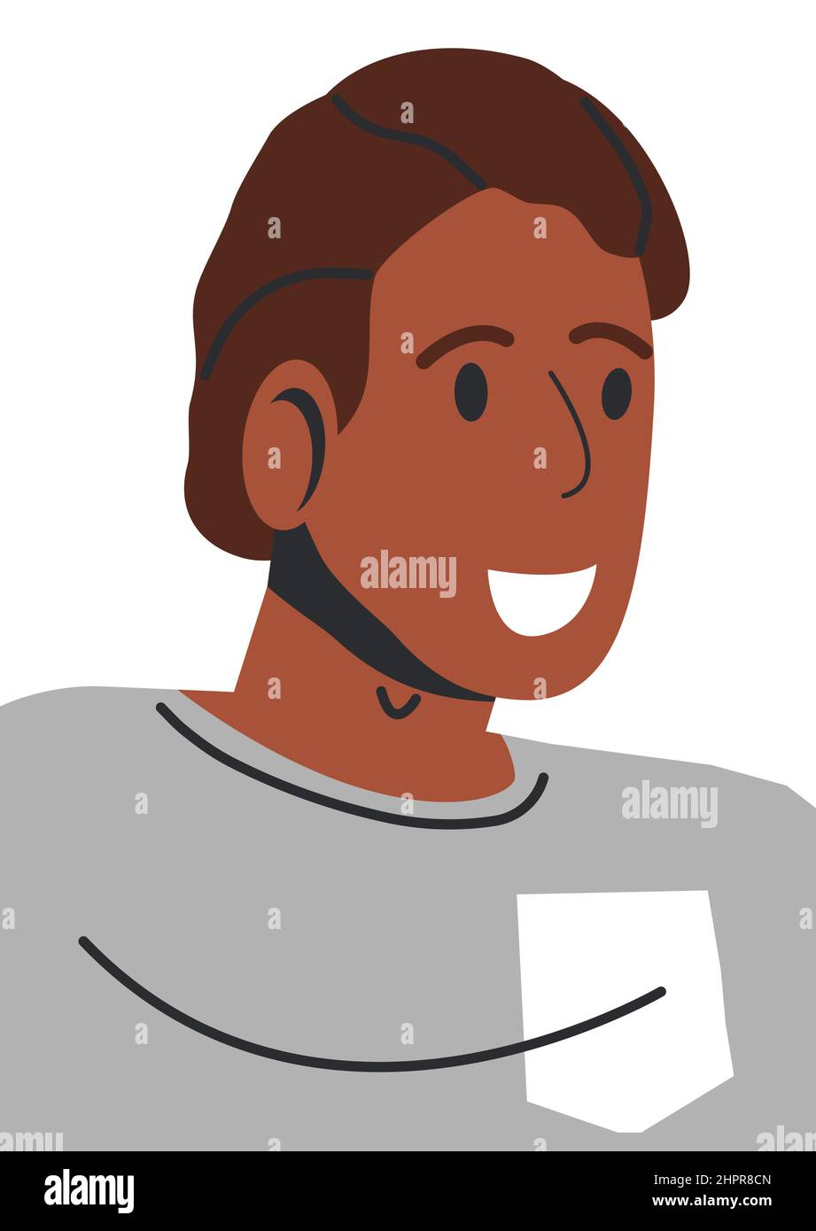 Happy Man in Casual Clothes Isolated Stock Vector Image & Art - Alamy